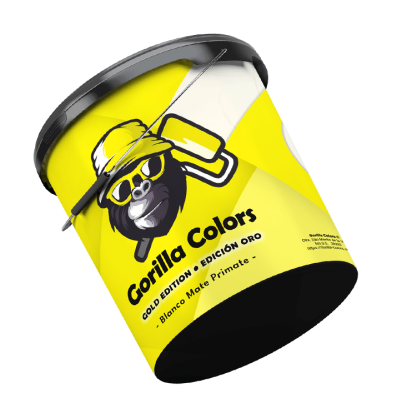 Pintura Plástica Mate Lavable Edición Oro Gorilla Colors. Protección Duradera para tus Paredes