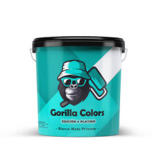 Pintura Plástica Extra Mate Muy Lavable Edición Platino Gorilla Colors. Optimizada con Poliuretano