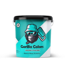 Pintura Plástica Extra Mate Muy Lavable Edición Platino Gorilla Colors. Optimizada con Poliuretano