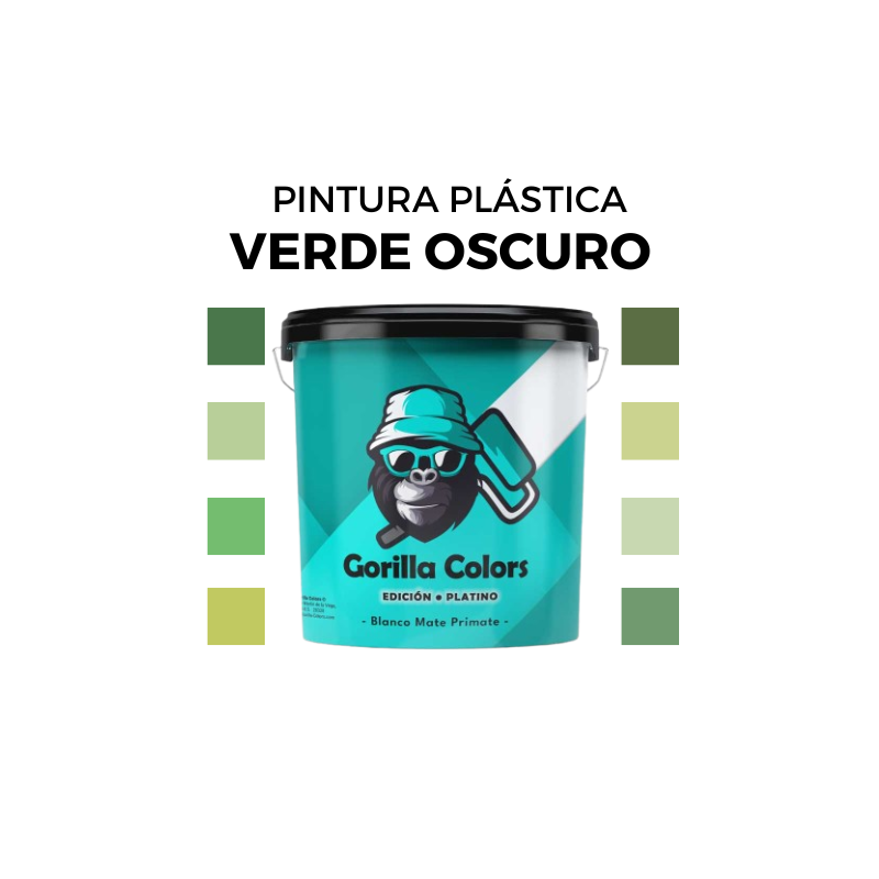 Pintura Plastica en Colores Verde Oscuro