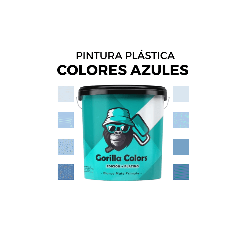 Pintura Plastica en Colores Azules
