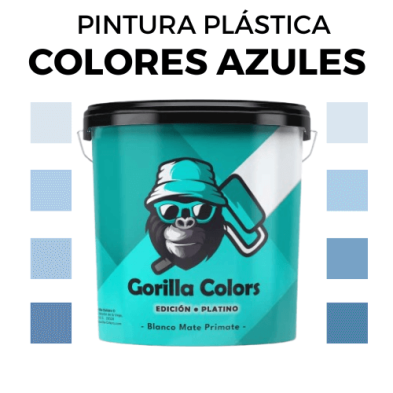 Pintura Plastica en Colores Azules