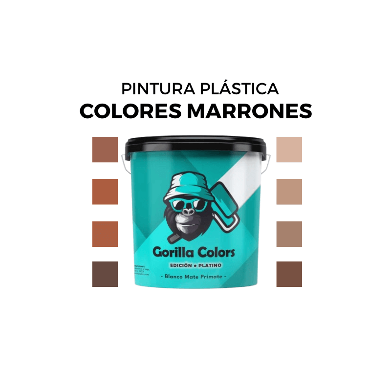Pintura Plastica en Colores Marrones