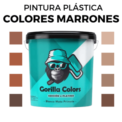 Pintura Plastica en Colores Marrones