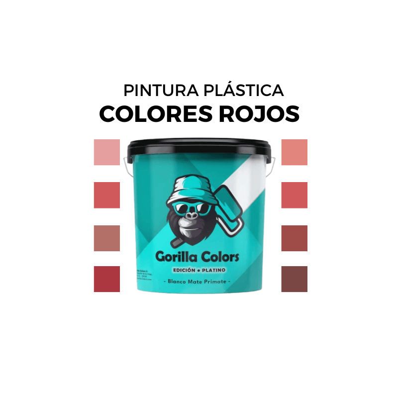 Pintura Plastica en Colores Rojos
