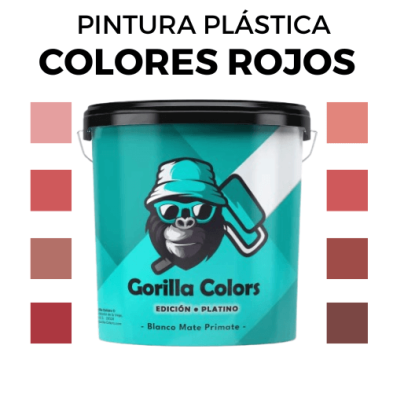 Pintura Plastica en Colores Rojos