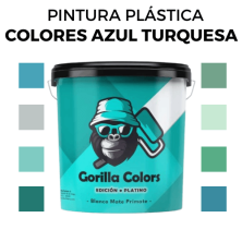 Pintura Plastica en Colores Azul Turquesa