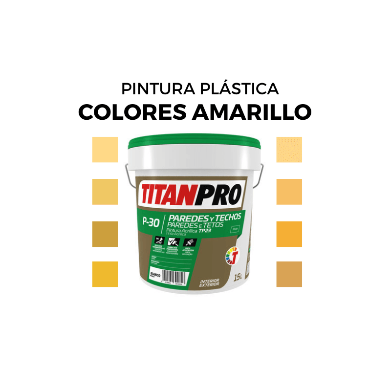 Pintura Plastica en Colores Amarillos