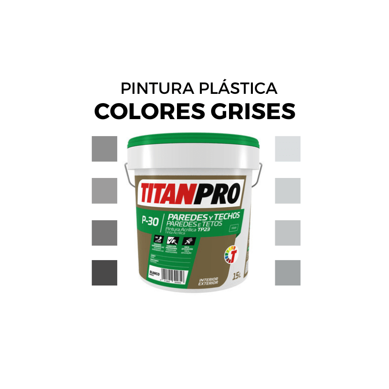 Pintura Plastica en Colores Grises