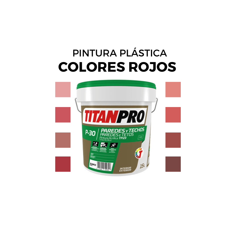 Pintura Plastica en Colores Rojos