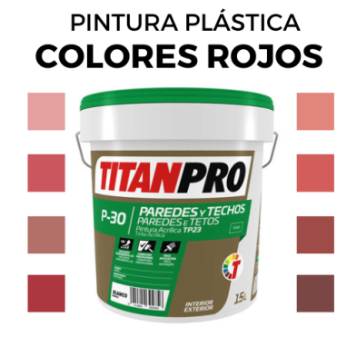 Pintura Plastica en Colores Rojos