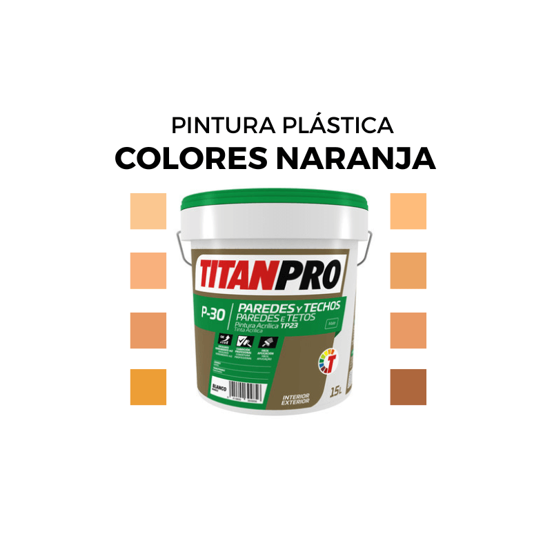 Pintura Plastica en Colores Naranjas