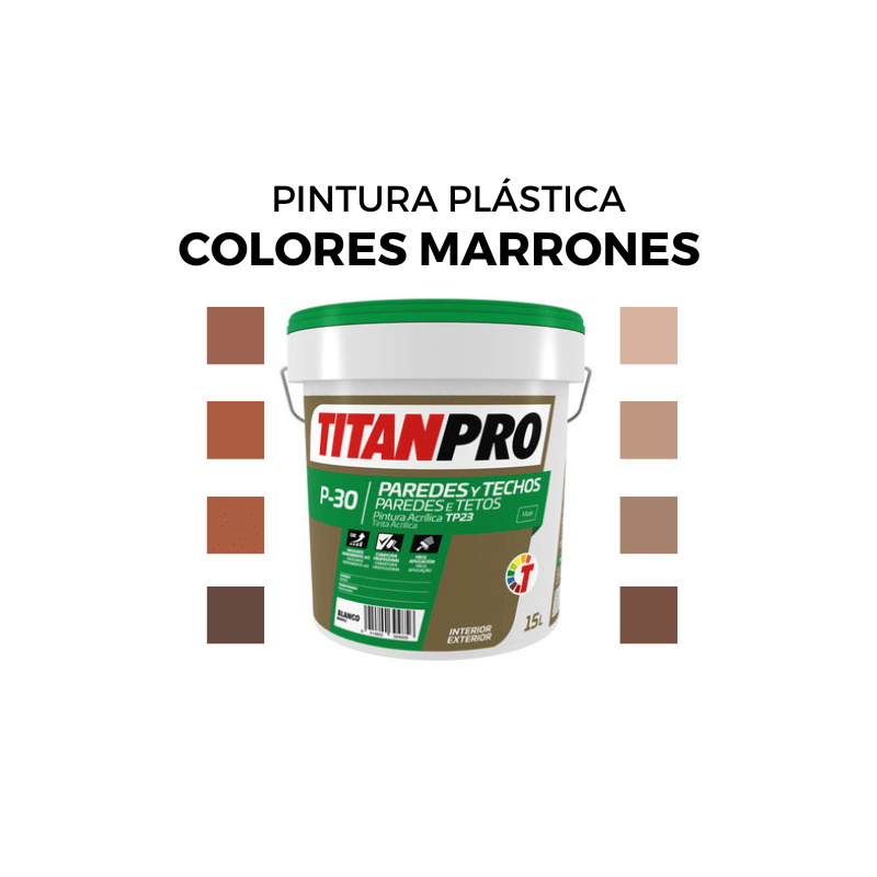 Pintura Plastica en Colores Marrones