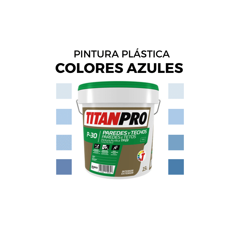 Pintura Plastica en Colores Azules