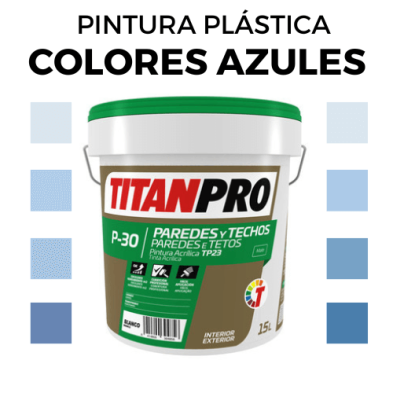 Pintura Plastica en Colores Azules