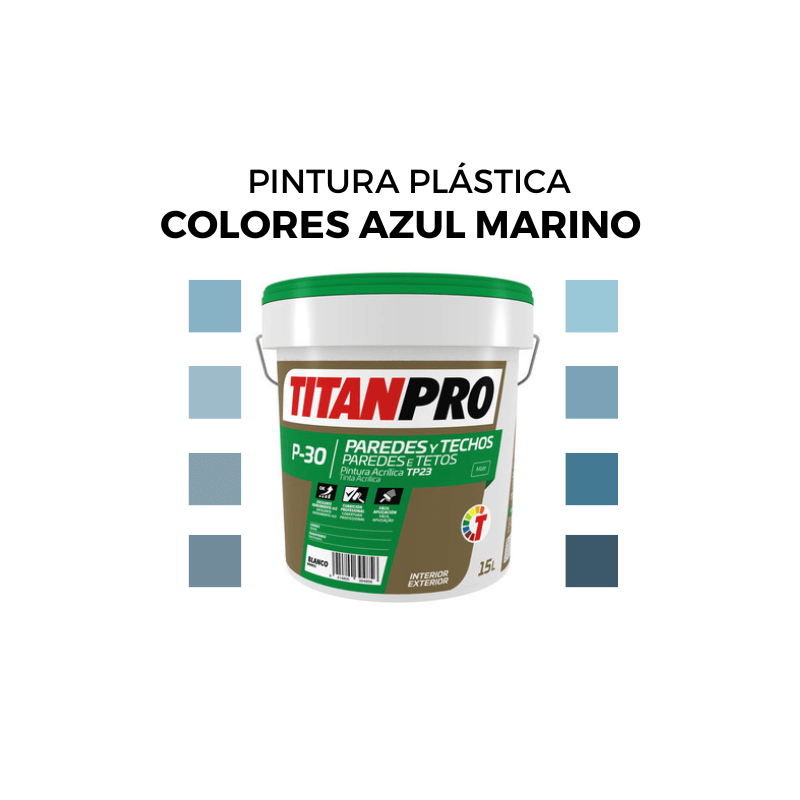 Pintura Plastica en Colores Azul Marino