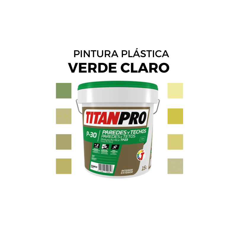 Pintura Plastica en Colores Verde Claro