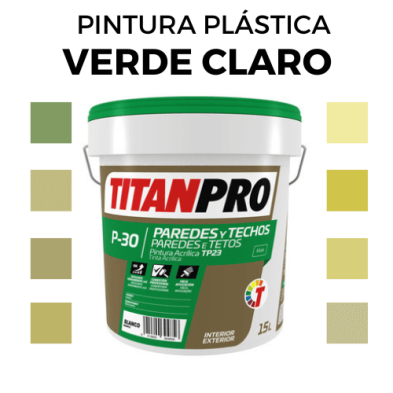 Pintura Plastica en Colores Verde Claro