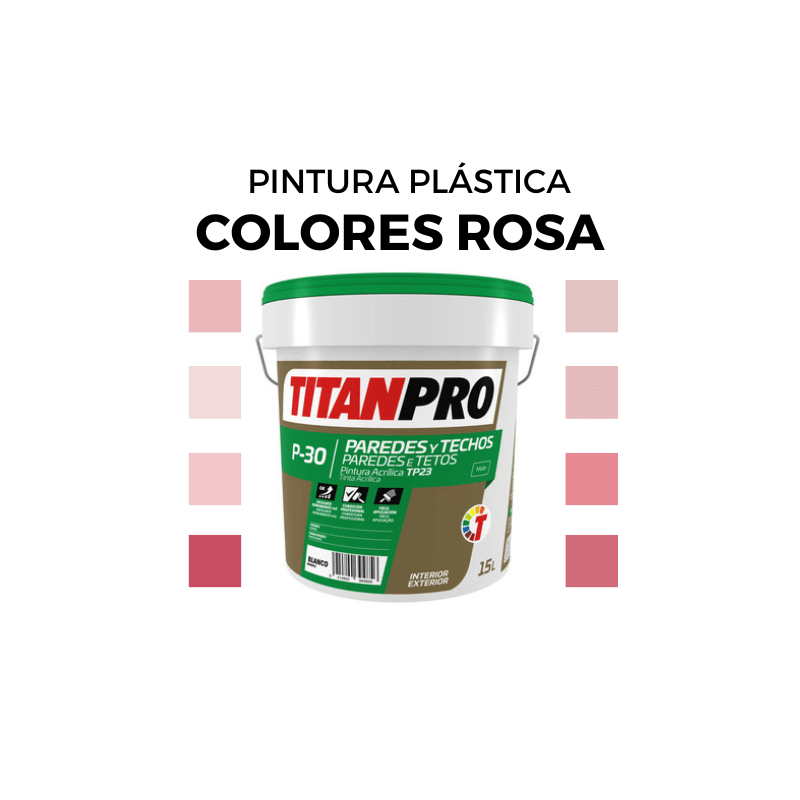 Pintura Plastica en Colores Rosa