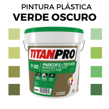 Pintura Plastica en Colores Verde Oscuro