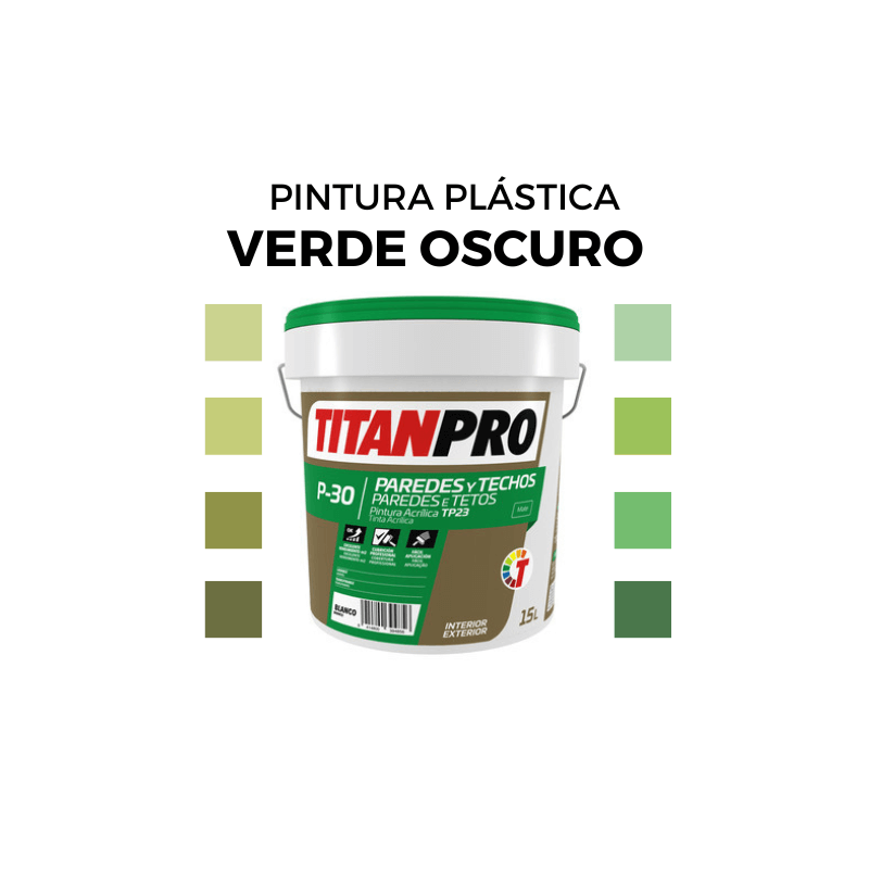 Pintura Plastica en Colores Verde Oscuro